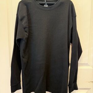 Classic Black Long Sleeve Thermal Tee